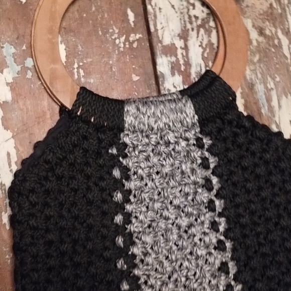 handmade hand knitted purse - Picture 3 of 8